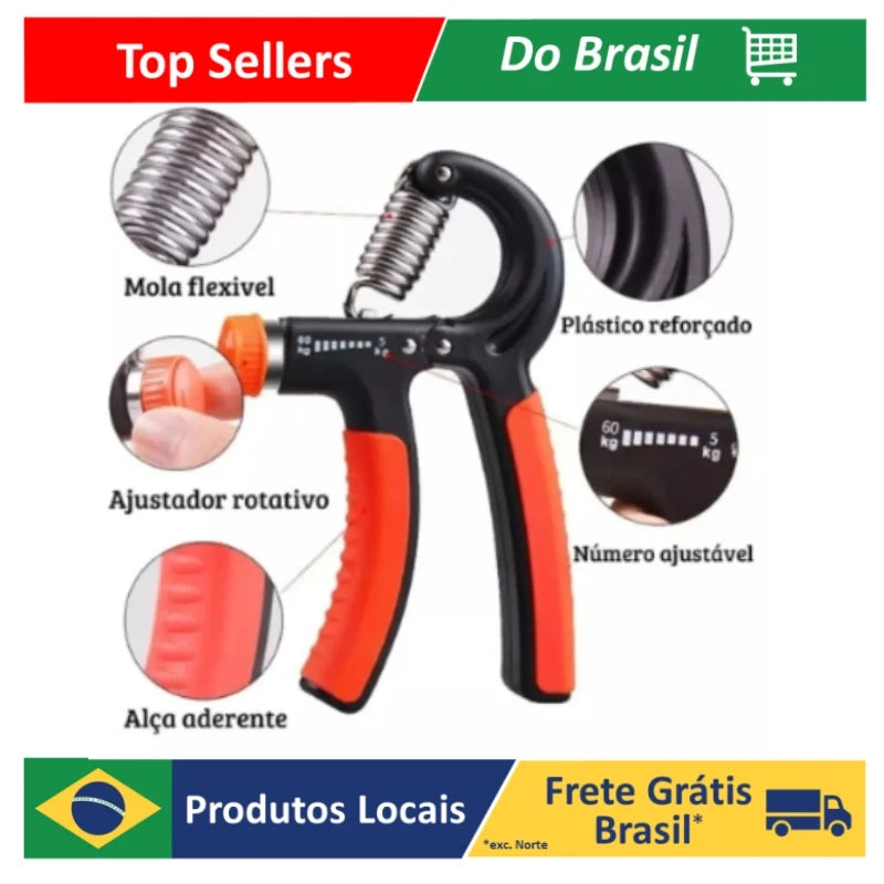 Hand Grip Ajustável – Fortaleça Mãos e Antebraços com Conforto