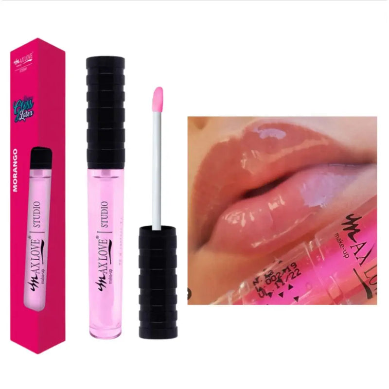 Kit 3 Batons Gloss Látex Max Love – Brilho e Cor Intensa para Seus Lábios