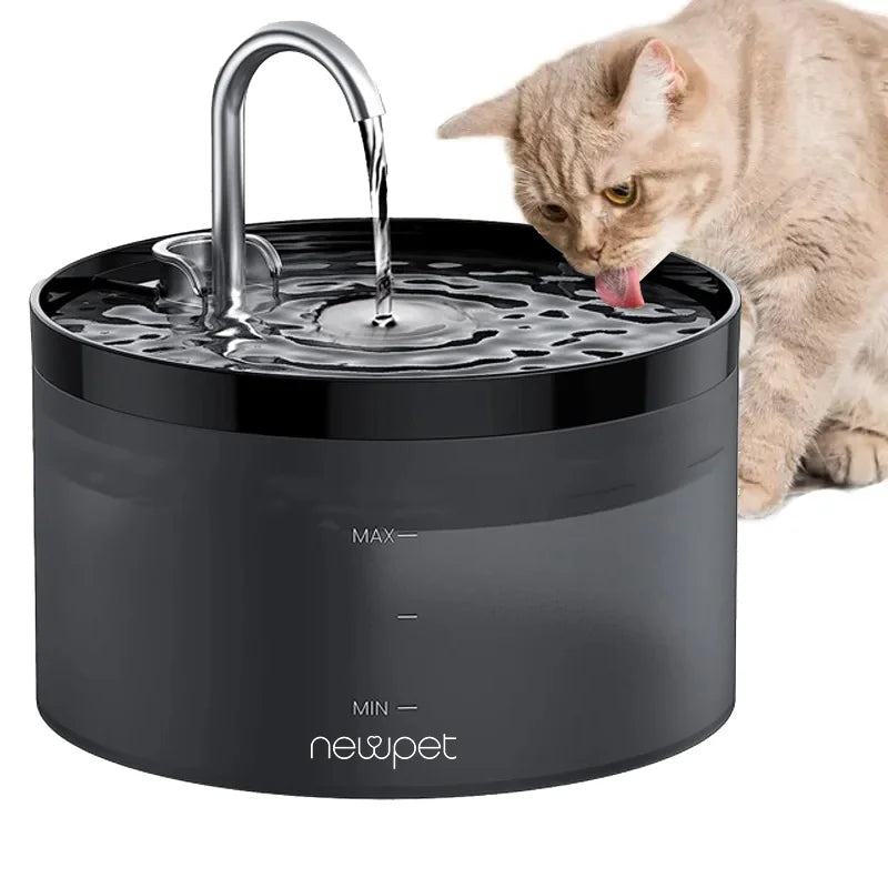 Fonte de Água Automática Newpet 2L – Hidratação Saudável para Gatos e Cães