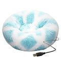 Cama Redonda de Pelúcia com Aquecimento USB – Conforto Premium para Cães e Gatos