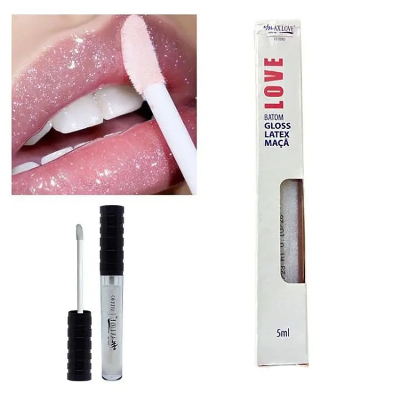 Kit 3 Batons Gloss Látex Max Love – Brilho e Cor Intensa para Seus Lábios