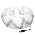 Cama Redonda de Pelúcia com Aquecimento USB – Conforto Premium para Cães e Gatos